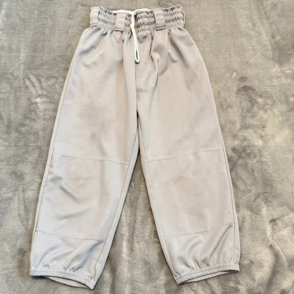 Wilson Youth Pull-On Baseball Tee Ball Pants Light Grey Size Medium M Elastic